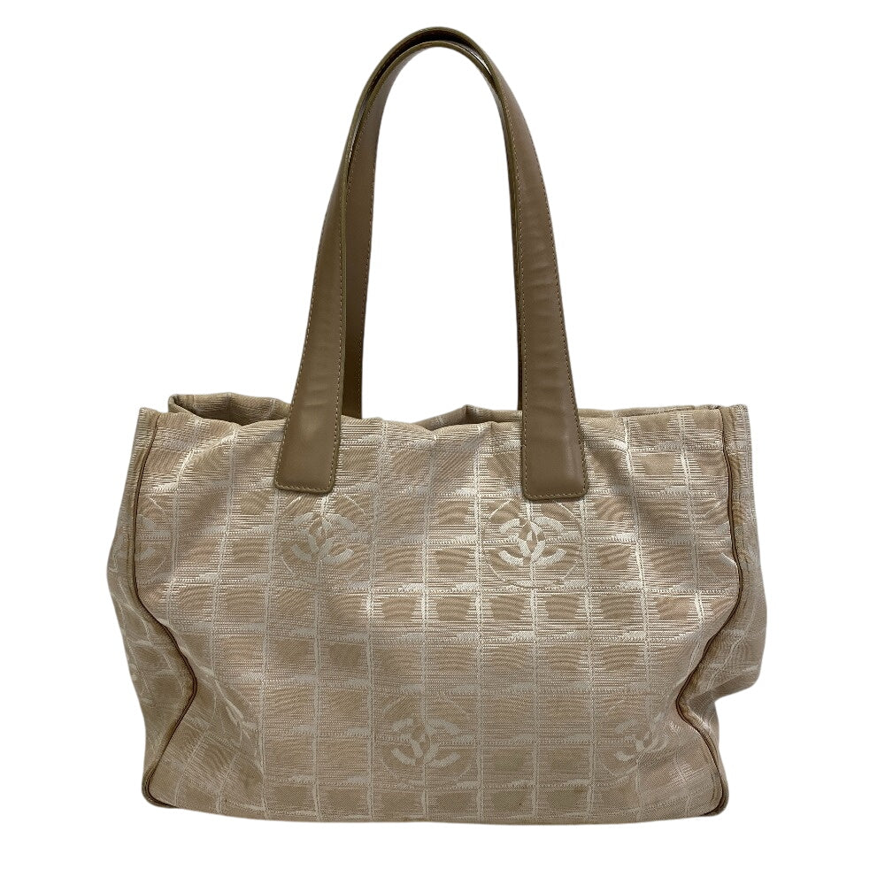Chanel Nylon New Line Beige MM Leather Travel Bag