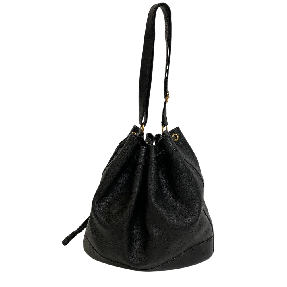 Hermes Shoulder Bag Market Leather Black