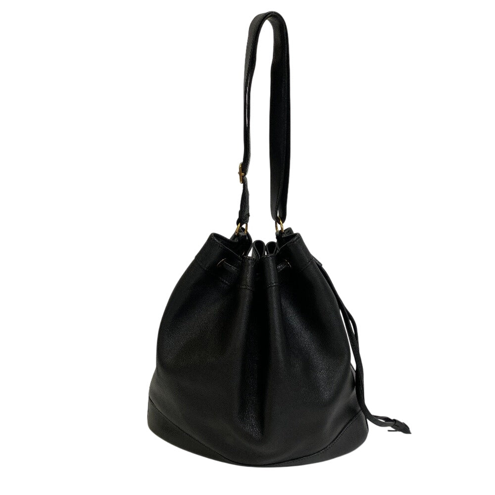 Hermes Shoulder Bag Market Leather Black