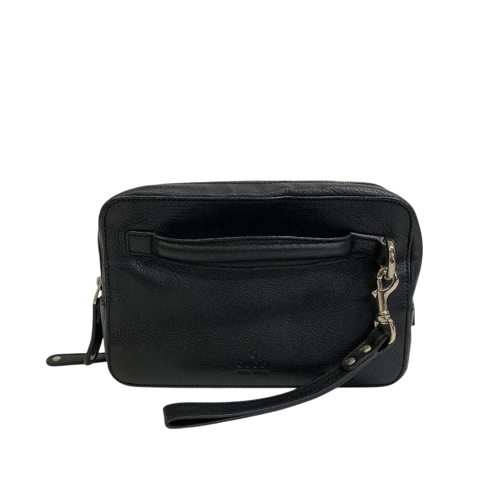 Gucci business Leather Black Clutch Bag