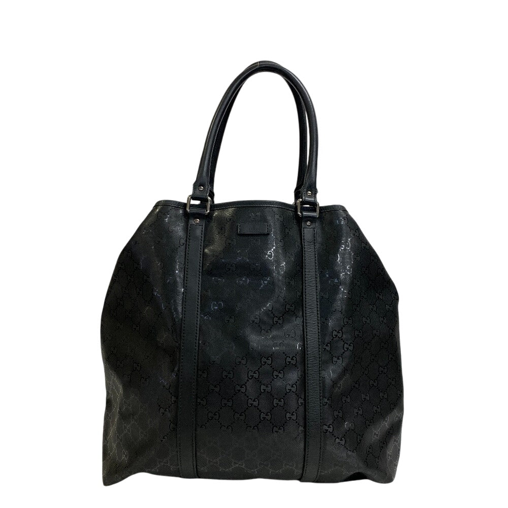 Gucci PVC coated GG implementation Canvas Black Tote Bag