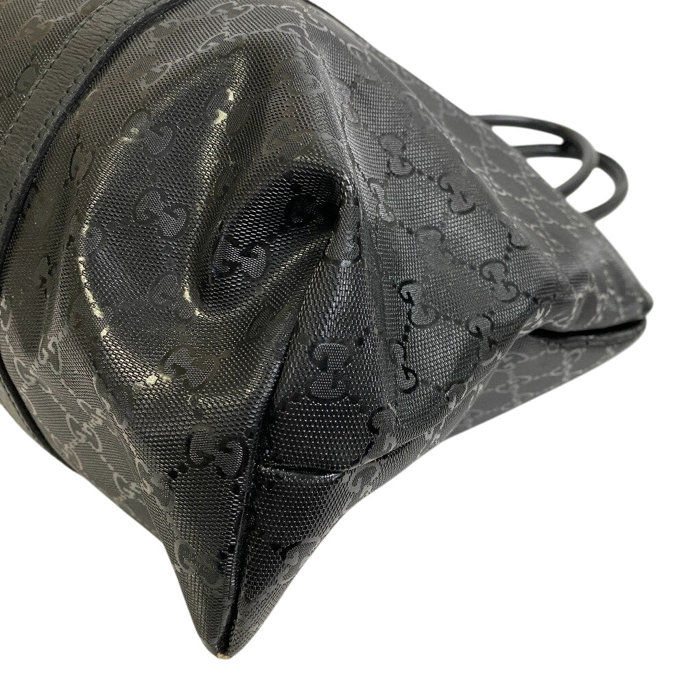 Gucci PVC coated GG implementation Canvas Black Tote Bag