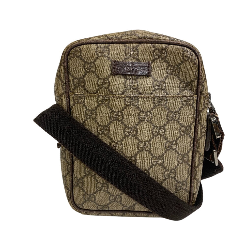 Gucci PVC coated GG Supreme Canvas Beige Shoulder Bag