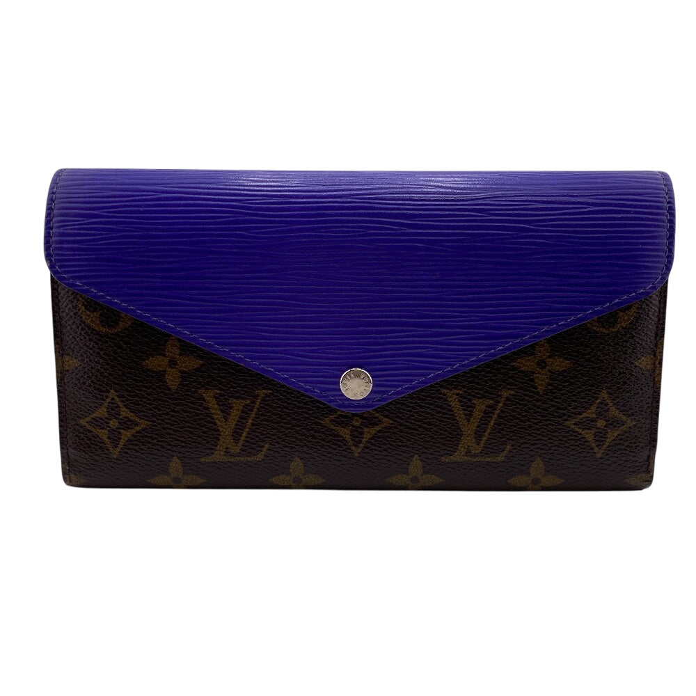 Louis Vuitton Long Purse M6049G epi Portefeuille Monogram Leather Brown Wallet Case