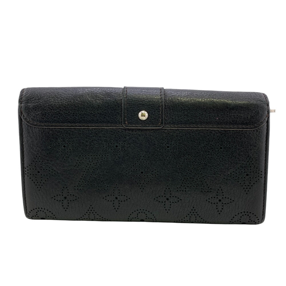 Louis Vuitton Long Purse M58136 Mahina Portefeuille Monogram Black Wallet Case
