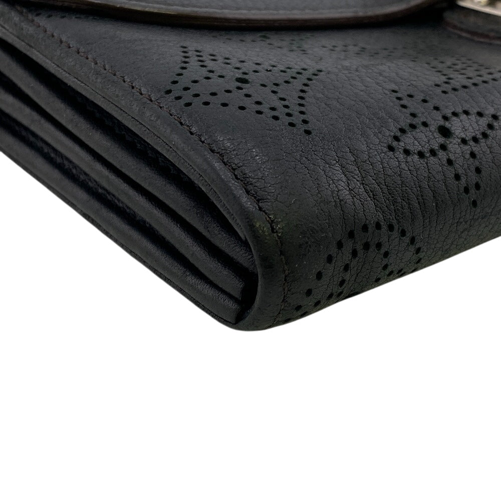 Louis Vuitton Long Purse M58136 Mahina Portefeuille Monogram Black Wallet Case