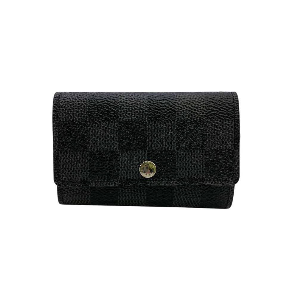 Louis Vuitton Key holder N62662 Damier Leather Black Key Chain
