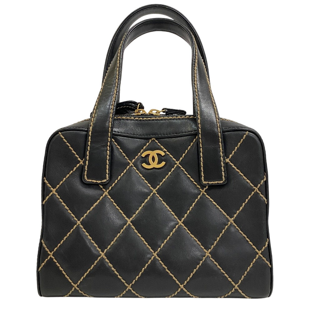 Chanel Wild stitch Black Leather Handbag