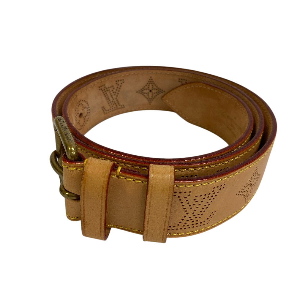 Louis Vuitton M6926V Saintur Perfo 40 100 Monogram Leather Beige Belt