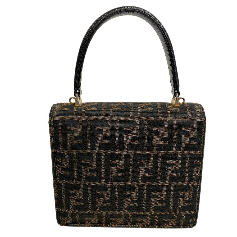 Fendi Handbag Zucca Canvas Brown Travel Bag Z0013596