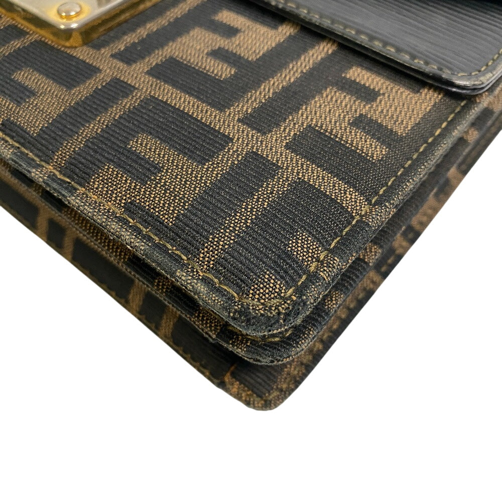 Fendi Handbag Zucca Canvas Brown Travel Bag Z0013596