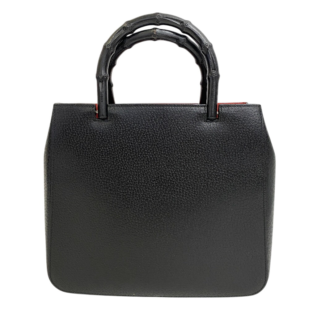 Gucci Bamboo Leather Black Handbag