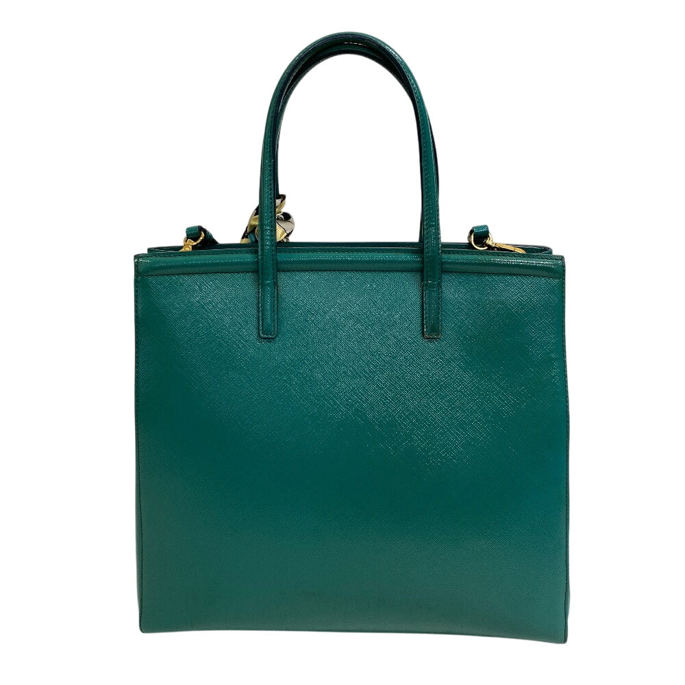 Safiano Vernis Leather Green Travel Bag