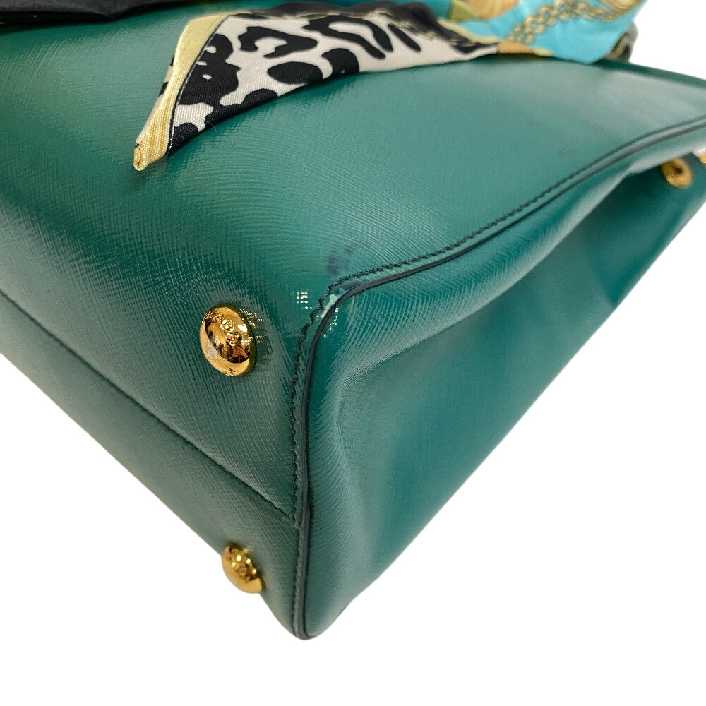 Safiano Vernis Leather Green Travel Bag