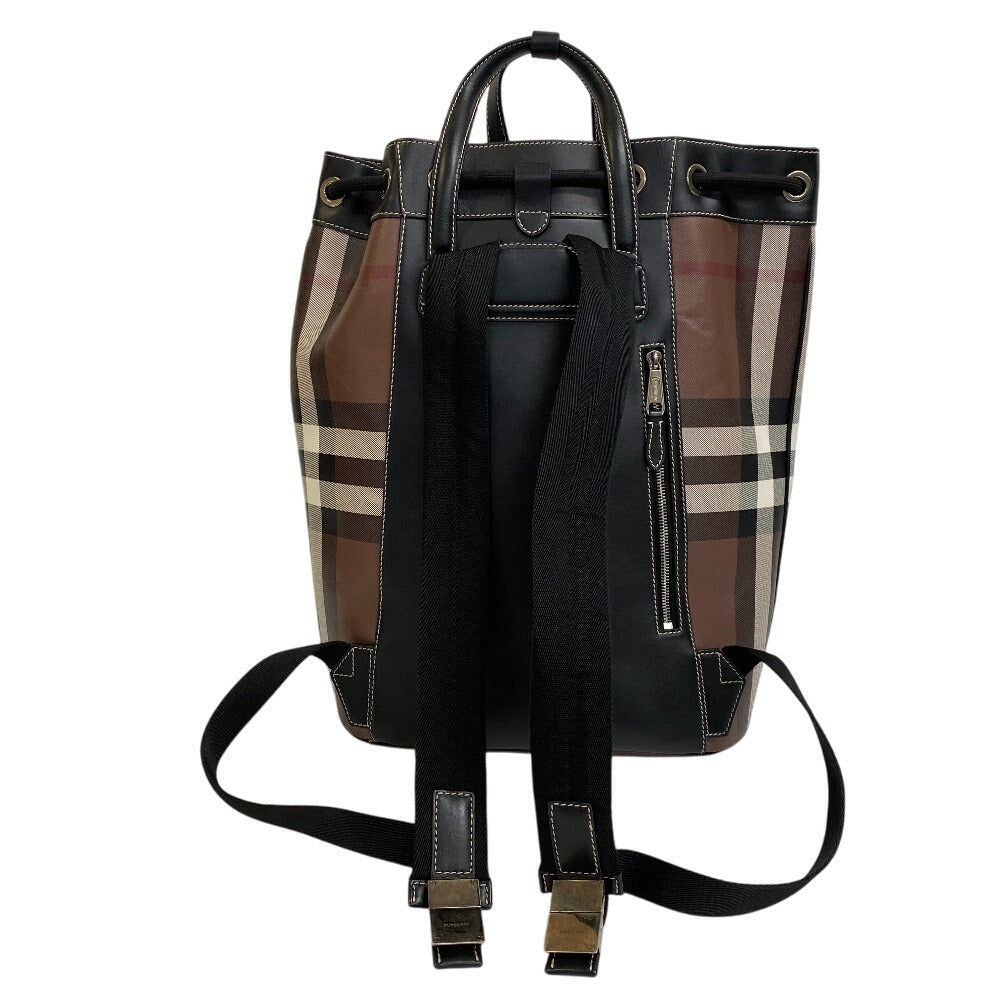 Burberry Backpack Pvc Nova Check Leather Brown