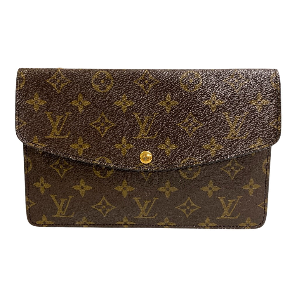 Louis Vuitton M51815 Double mule Monogram Leather Brown Shoes