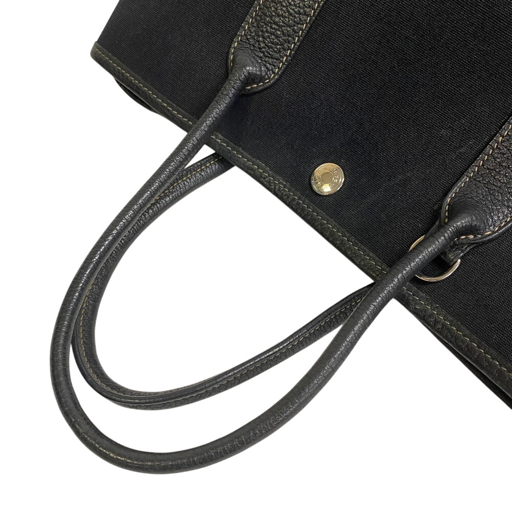 Hermes Handbag Garden Party Tpm Leather Black Travel Bag