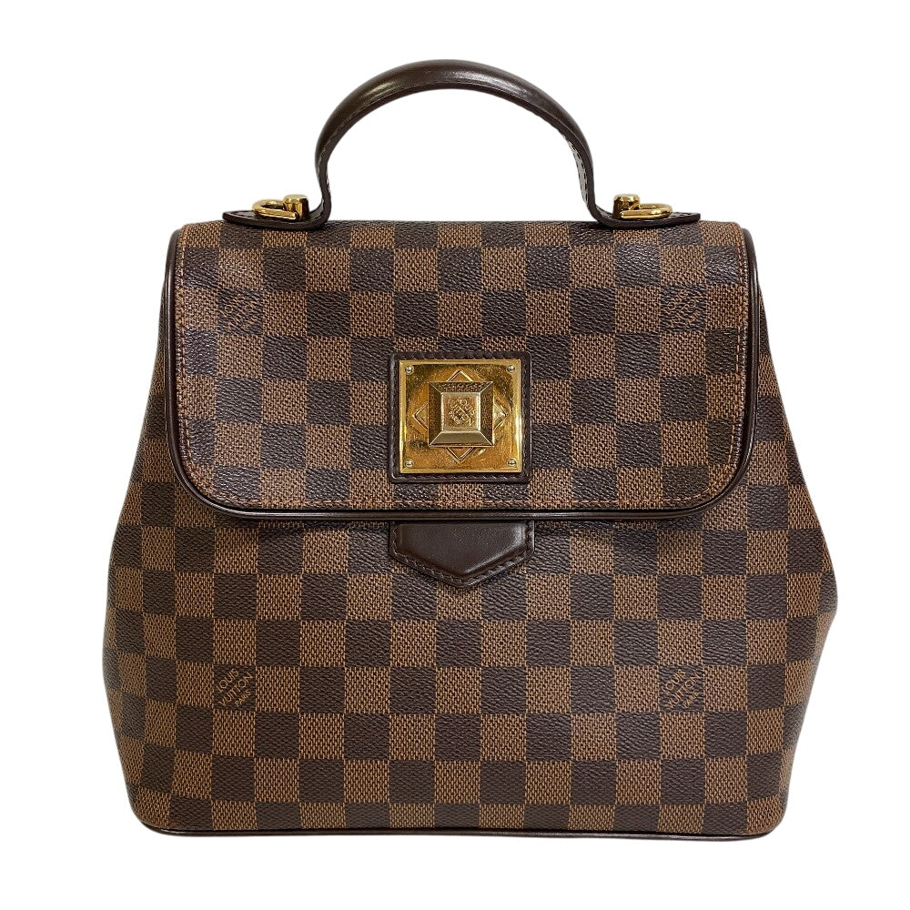 Louis Vuitton N41167 Damier Bergamo PM Leather Brown Handbag