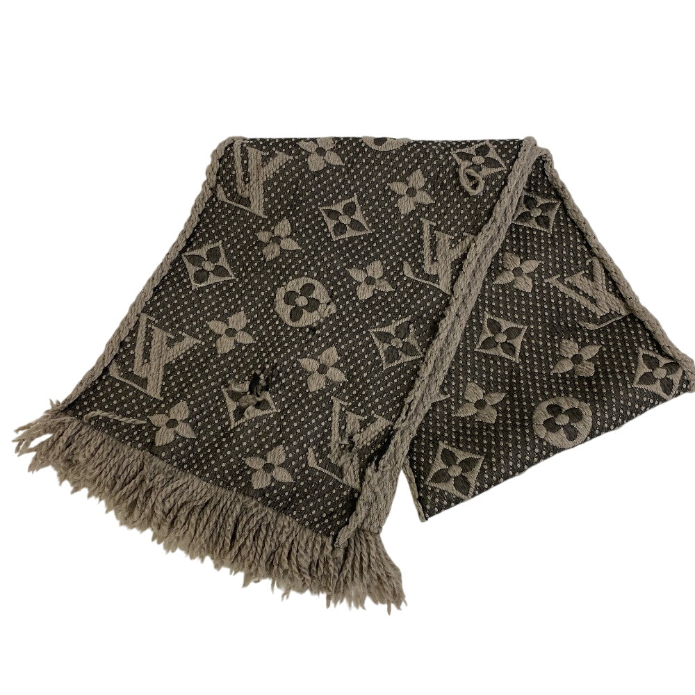Louis Vuitton Scarf M74742 Esharp Logomania Wool Brown Apparel
