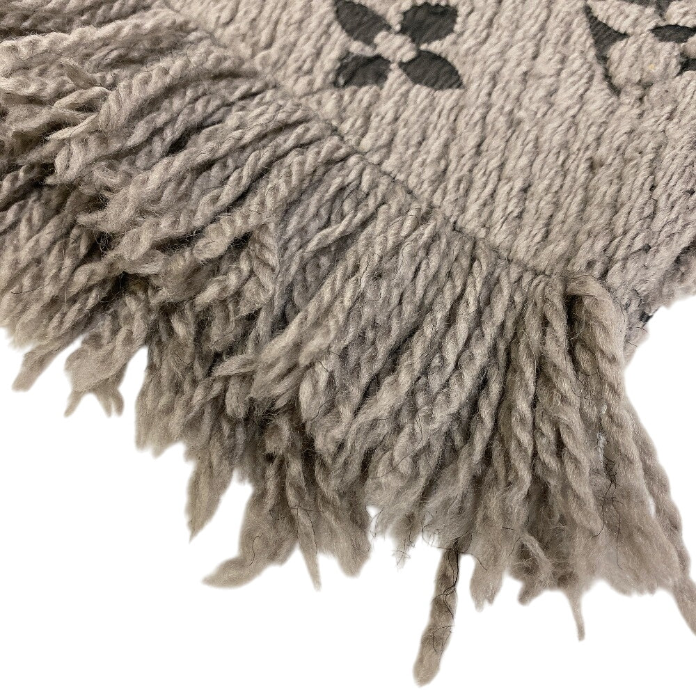 Louis Vuitton Scarf M74742 Esharp Logomania Wool Brown Apparel