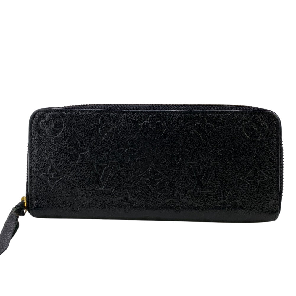 Louis Vuitton Long Purse M60171 Unplant Portefeuille Monogram Leather Black Wallet Case