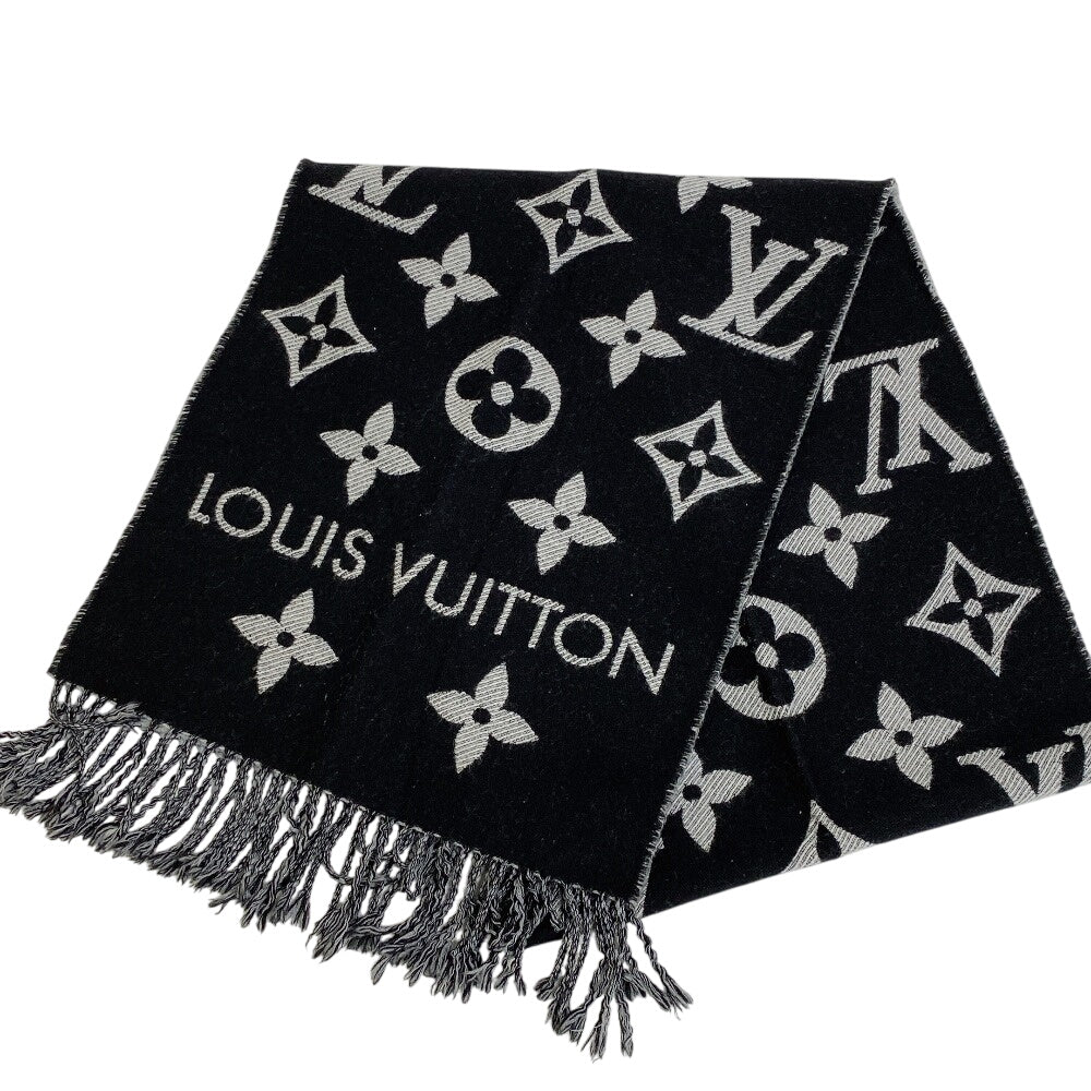 Louis Vuitton Scarf M77853 Essential Scarf Wool Black Apparel