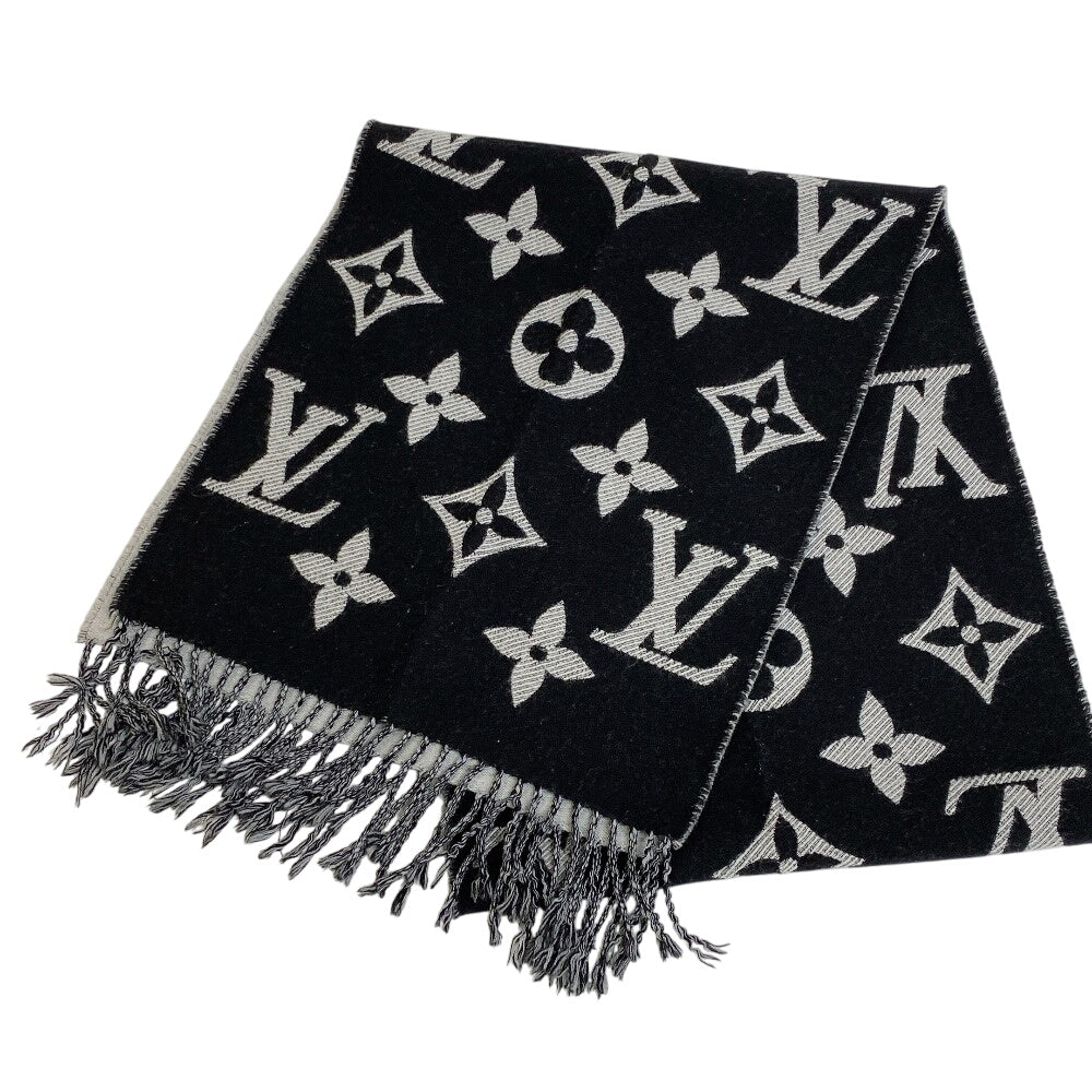 Louis Vuitton Scarf M77853 Essential Scarf Wool Black Apparel