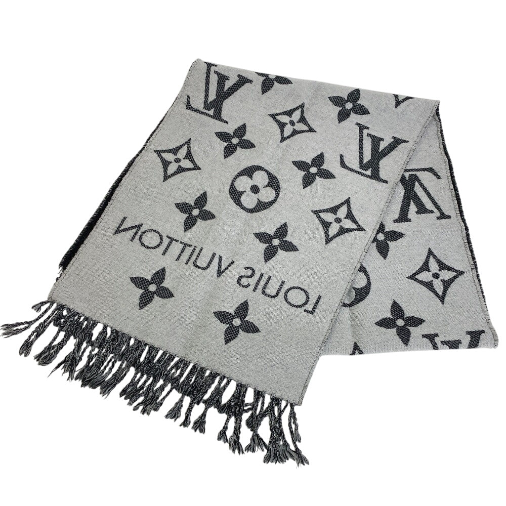 Louis Vuitton Scarf M77853 Essential Scarf Wool Black Apparel