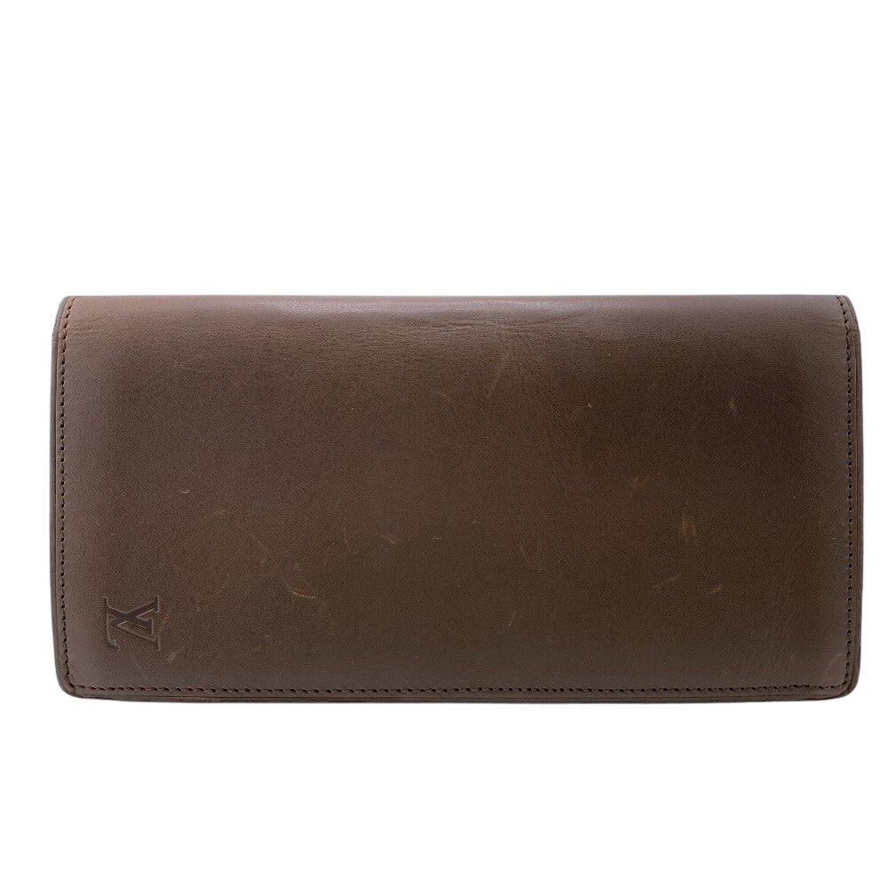 Louis Vuitton Long Purse M85092 Nomad Portefeuille Leather Brown Wallet Case
