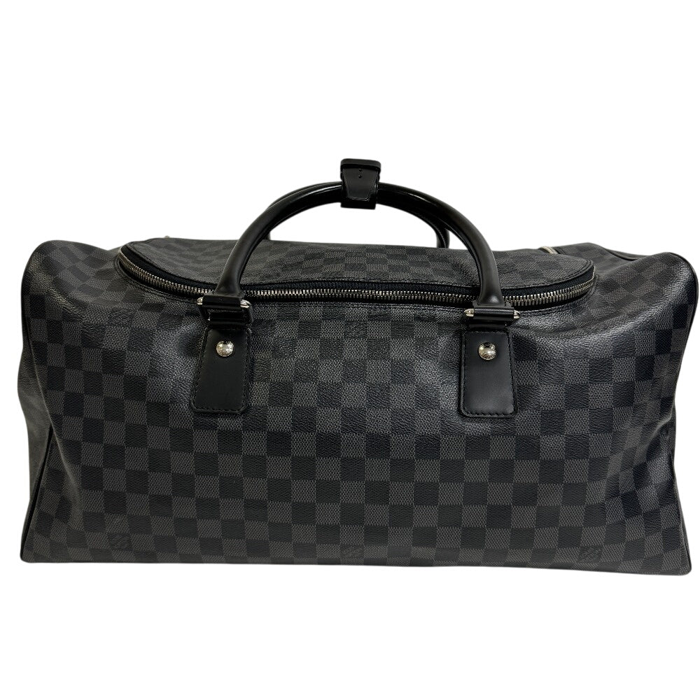 Louis Vuitton Boston Duffel N48189 Damier Graphite Leather Black Travel Bag