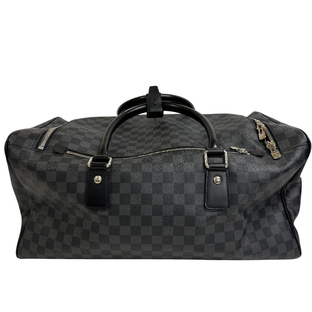 Louis Vuitton Boston Duffel N48189 Damier Graphite Leather Black Travel Bag