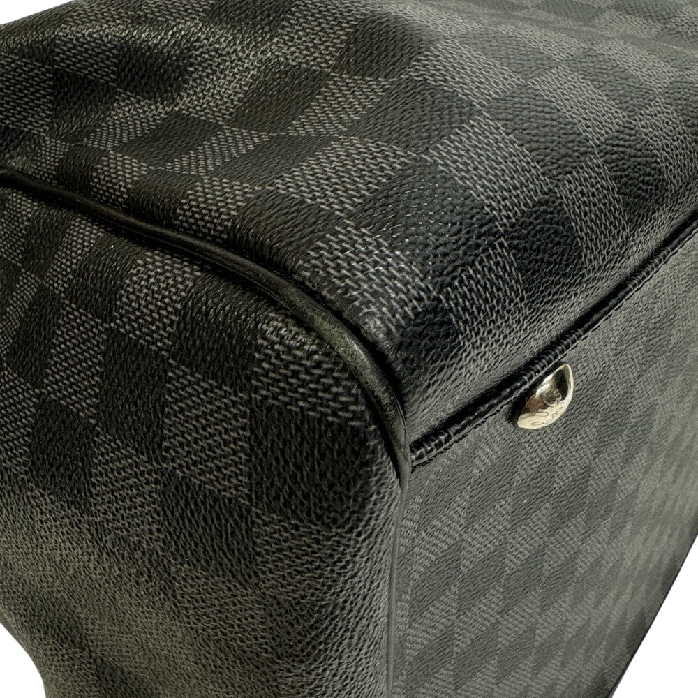 Louis Vuitton Boston Duffel N48189 Damier Graphite Leather Black Travel Bag