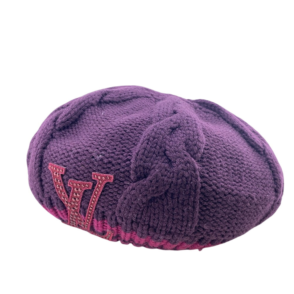 Louis Vuitton beret M72705 purple Belle Colombia Wool Logo Apparel