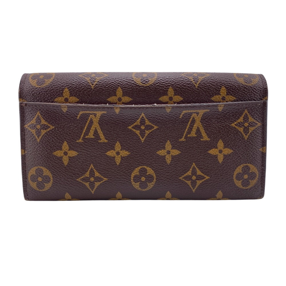 Louis Vuitton Long Purse M62235 Portefeuille Sarah Monogram Leather Brown Wallet Case