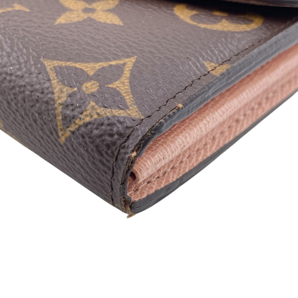 Louis Vuitton Long Purse M62235 Portefeuille Sarah Monogram Leather Brown Wallet Case