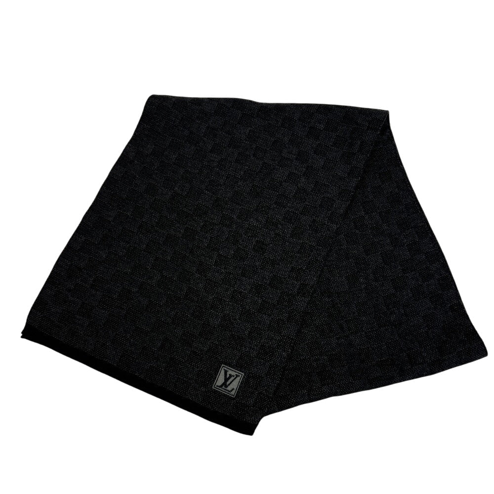 Louis Vuitton Scarf M70028 Damier Grafitte Eschar Wool Gray Apparel