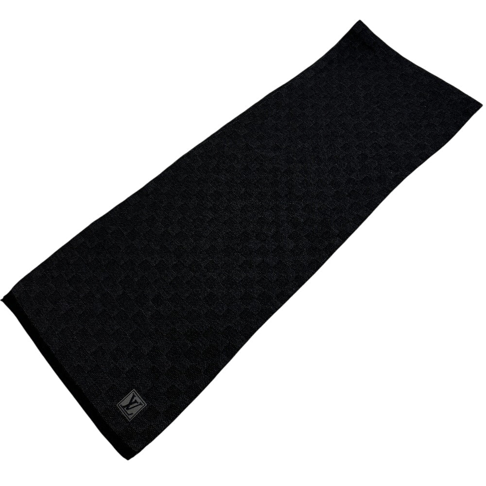 Louis Vuitton Scarf M70028 Damier Grafitte Eschar Wool Gray Apparel