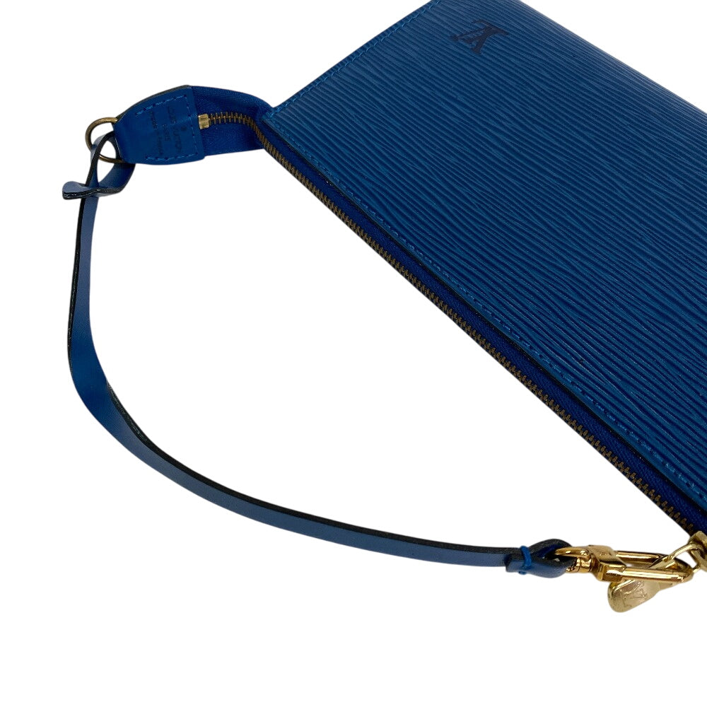 Louis Vuitton Pouch M52945 Epi Pochette Leather Blue Clutch Bag