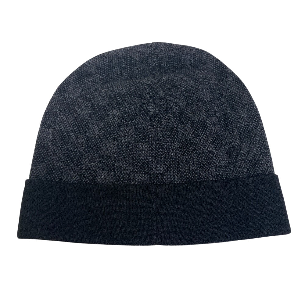 Louis Vuitton Knit M70009 Damier Graphite Bonnet Wool Black Apparel