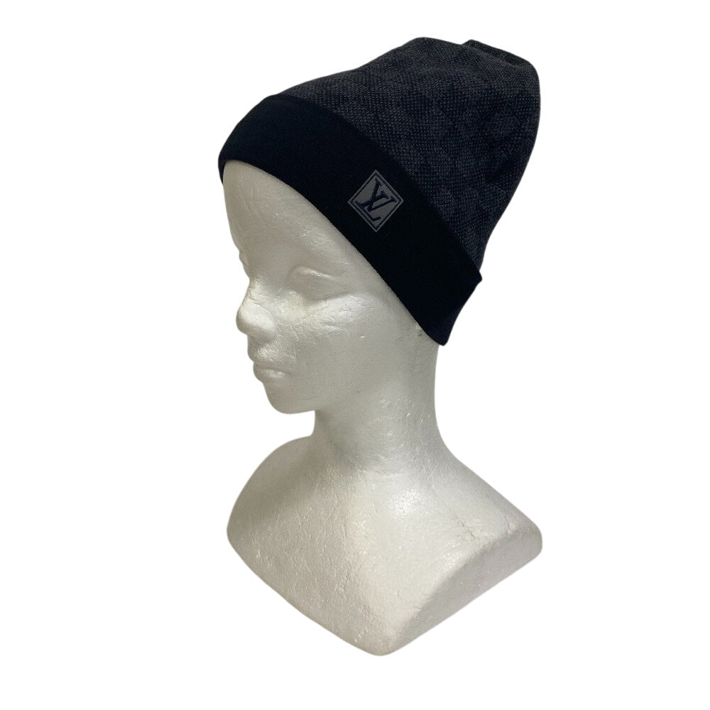 Louis Vuitton Knit M70009 Damier Graphite Bonnet Wool Black Apparel