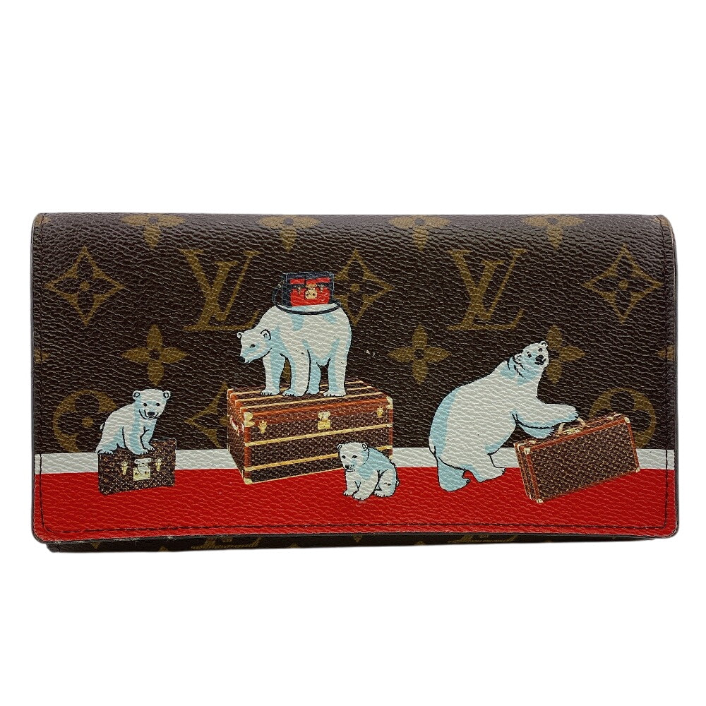 Louis Vuitton Long Purse M62086 Portefeuille Sarah Monogram Leather Brown Wallet Case
