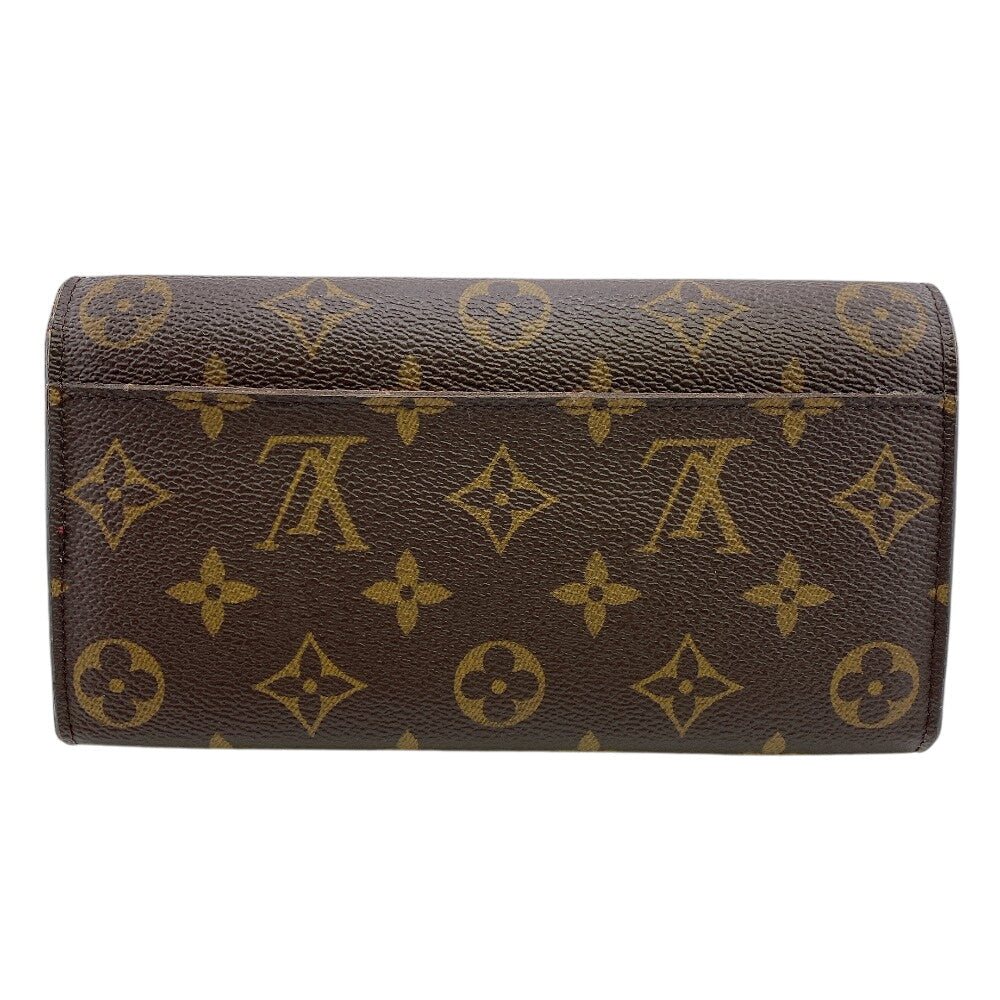 Louis Vuitton Long Purse M62086 Portefeuille Sarah Monogram Leather Brown Wallet Case