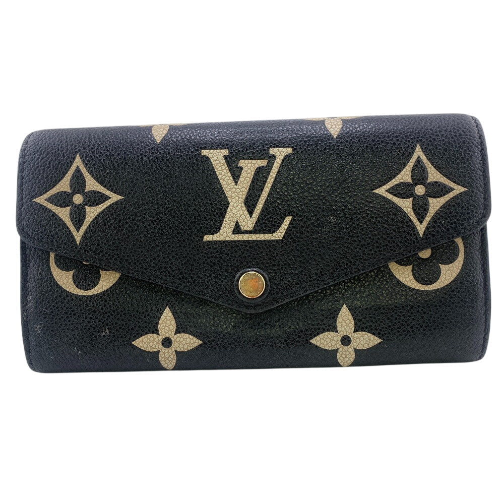 Louis Vuitton Long Purse M80496 Ann Platt Monogram Leather Black Wallet Case