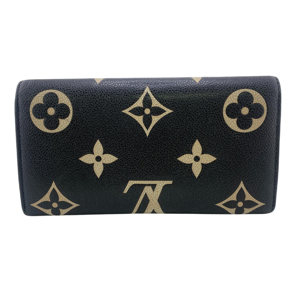 Louis Vuitton Long Purse M80496 Ann Platt Monogram Leather Black Wallet Case