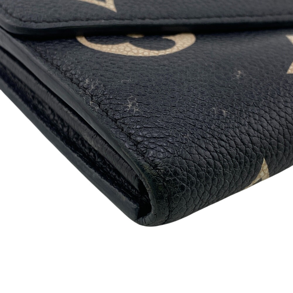 Louis Vuitton Long Purse M80496 Ann Platt Monogram Leather Black Wallet Case