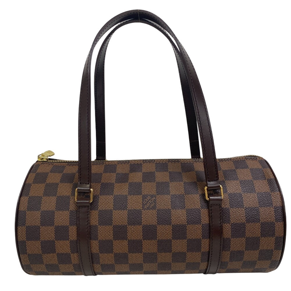 Louis Vuitton N51303 Damier Pattern Papillon Leather Canvas Brown Handbag