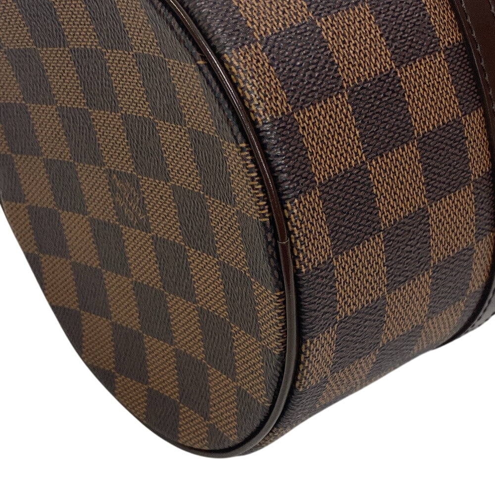 Louis Vuitton N51303 Damier Pattern Papillon Leather Canvas Brown Handbag