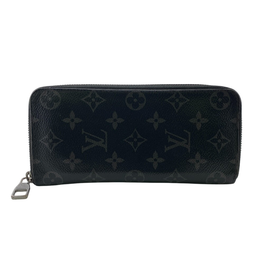 Louis Vuitton Long Purse M62295 Eclipse Vertical Monogram Leather Black Wallet Case