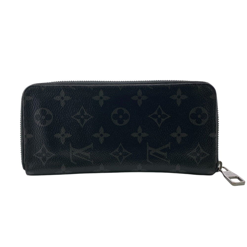 Louis Vuitton Long Purse M62295 Eclipse Vertical Monogram Leather Black Wallet Case