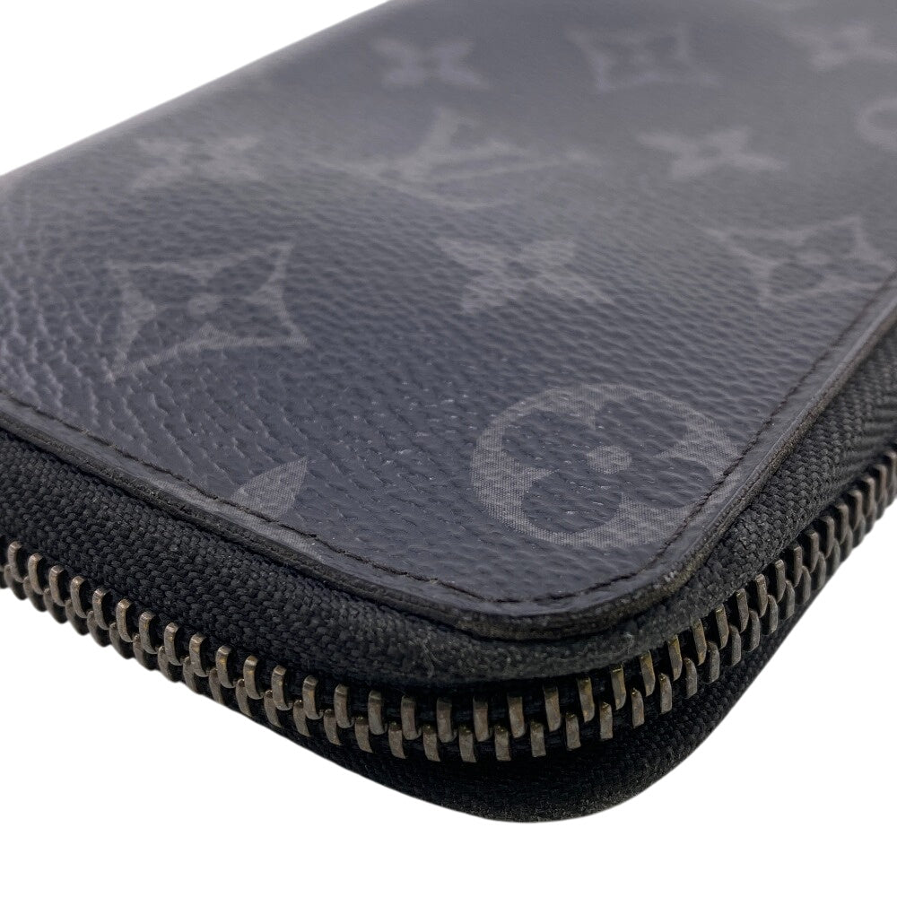 Louis Vuitton Long Purse M62295 Eclipse Vertical Monogram Leather Black Wallet Case